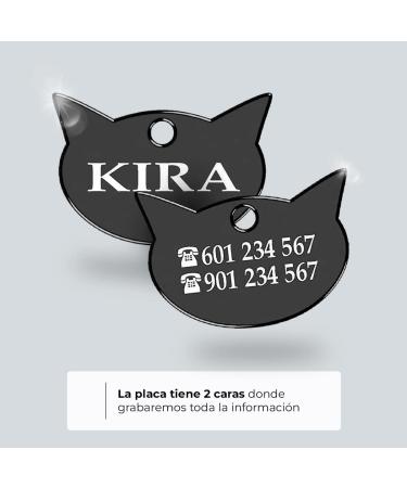 Ibera Gifts Katzenkopf Personalized Engraved Cat Collar Name Tag - Custom Plaque Medallion for Small to Large Cats - Buy Online on GoSupps.com