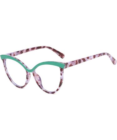 Laureles Computer Cat Readers - Blue Light Blocking Reading Glasses for Women Clear Lens Magnifying Eyeglasses in Green Leopard (1.5x - Buy Online on GoSupps.com