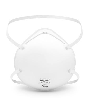 AMCREST N95 Mask Respirator (NIOSH) - 20-Pack - ZYB-11 Cup Style Safety Face Mask, Air Filtration Anti Dust Mask, Disposable Particulate Filtering Respirator