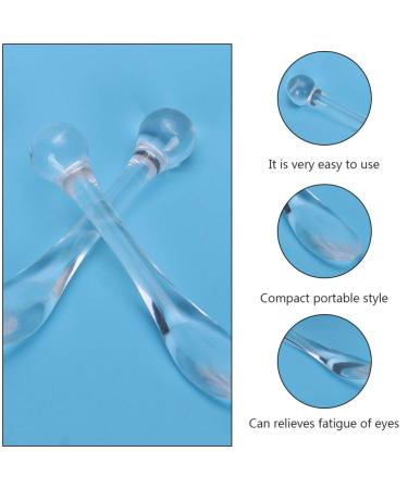 Lurrose Facial Roller with 20 Pcs Reusable Spatulas - Face Mask, Cream, and Makeup Scoop for Lotion Jars - Transparent Mini Spatula Set - Buy Online on GoSupps.com