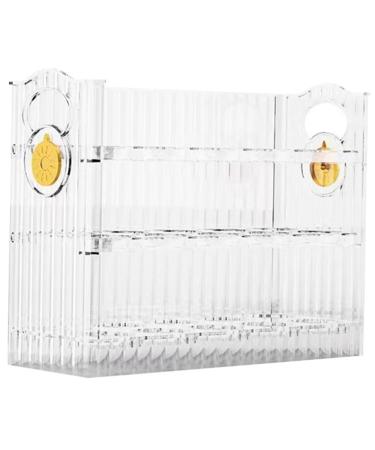 KOMBIUDA Refrigerator Egg Rack Egg Storage Box Plastic Serving Tray Vanity Organizers and Storage Egg Container for Refrigerator Transparent 26X20X10CM