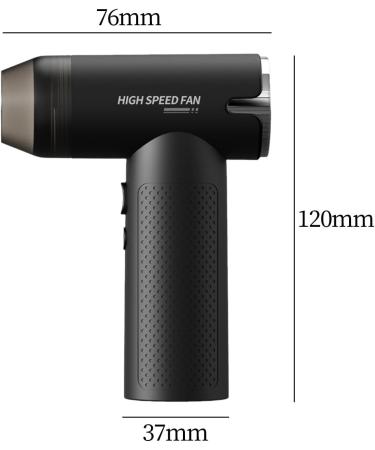 MERIGLARE Cordless Hairdryer Portable Handheld Fan Nonslip Camping Fan Powerful Compact Desk Fan Mini Fan for Office Men Boy Outdoor Black - Buy Online on GoSupps.com