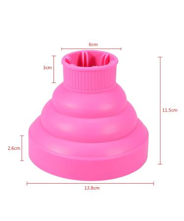 Collapsible Travel Hair Dryer Diffuser - Heat-Resistant Silicone Hair Styling Tool (Pink) | Perfect for Wavy Hair - Buy Online on GoSupps.com