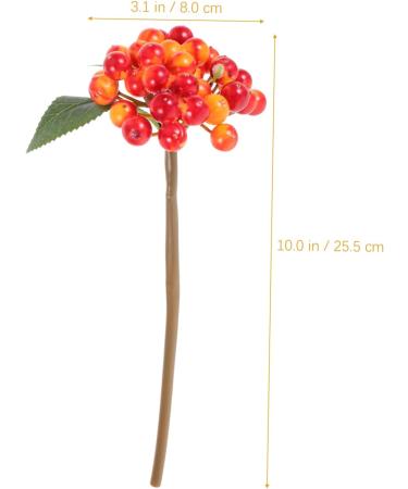 Artibetter 5pcs Christmas Ornaments Christmas Berry Twigs Xmas Floral Arrangements Christmas Tree Berries Red Berry Arrangement Wreath Artificial Berry Xmas Berries Bouquet Soft Pvc Spray Orange 27.00X11.00X11.00CM - Buy Online on GoSupps.com
