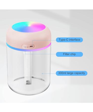 AOOWU 300ml Portable Car Humidifier with Night Light - Pink - Buy Online on GoSupps.com