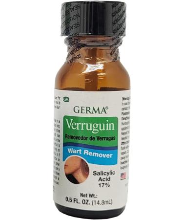 Germa Verruguin Liquid Wart Remover - Fast & Effective Salicylic Acid Treatment for Common Warts | 0.5 fl. oz | International Shipping - Buy Online on GoSupps.com