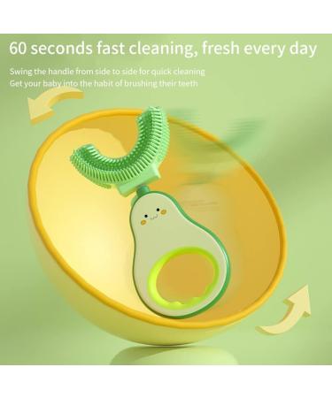 Buy Kids U Shaped Toothbrush - Soft Silicone Brush Head & Fruit Handle | 360 Oral Care for Ages 2-6 - Purple - Buy Online on GoSupps.com