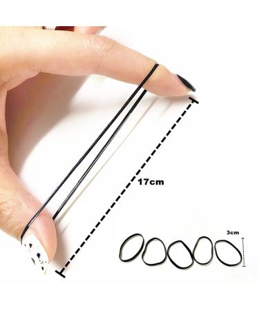1000pcs Black Hair Ties Elastics - Non-slip Mini Rubber Bands for Girls, Baby, Toddler - Fashion Hair Accessories (Large Black) - Buy Online on GoSupps.com