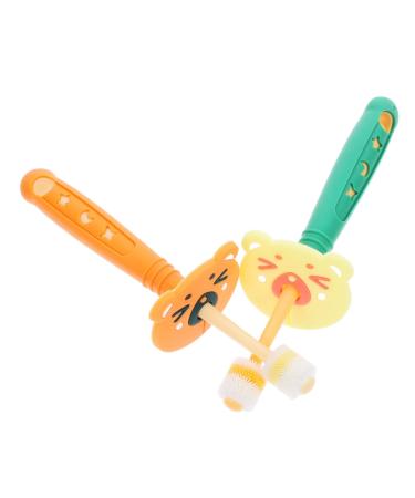 2 pieces 360 Baby toothbrush children toothbrush kids toothbrush finger toothbrush baby childrens toothbrush and toothbrush children soft fur detergent travel pebble gel 1 piece (1 Pack)