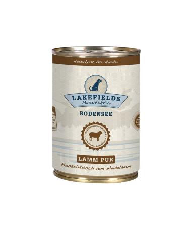 LAKEFIELDS MANUFAKTUR - Premium wet food for dogs - 100% pure lamb - Grain-free - Lamb meat from the species-appropriate pasture around Lake Constance -