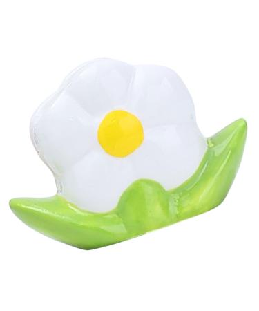 FOMIYES Flower Toothbrush Holder Working Desk toothbrush pencil holder tooth brush pen holder ceramics container cute child white Sitting Desk Toothbrush Counter Holder