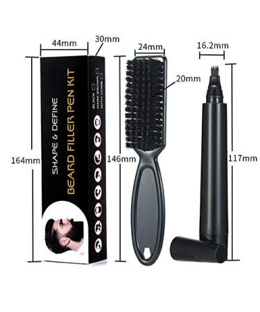 Tianwei Black Beard Pencil Filler Kit for Men - Water-Proof & Long-Lasting Beard Pen Set with Brush - XX-Large - Ideal Gift for Him - Buy Online on GoSupps.com