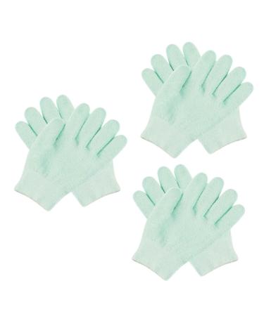 minkissy 3 Pairs Moisturizing Gloves Skin Care Gloves Dry Skin Overnight Sleeping Gloves Hand Caring Gloves Cotton Hand Skin Caring Gel Gloves Internal Moisturizing Gel Spa Essential Oil