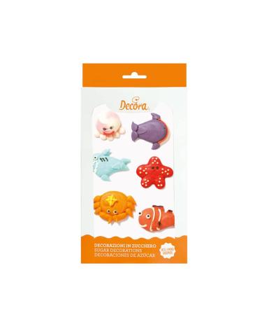 Decora 0500161 PACK OF 6 MARINE CRAFTS SUGAR DECOR