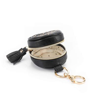 Chelsea + Cole Studded Pacifier Case with Clip | Itzy Ritzy Charm Pod | Holds 2 Pacifiers | Black Sweetheart Print Interior - Buy Online on GoSupps.com