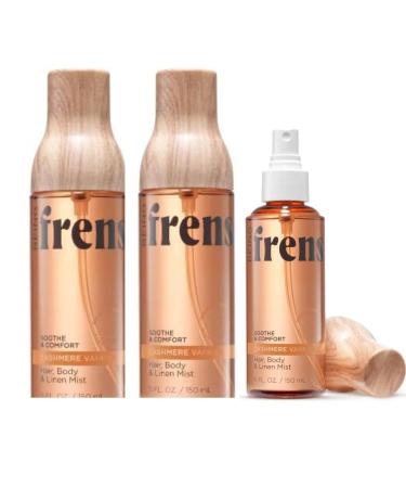 Beings Frenshe Cashmere Vanilla Hair Body & Linen Mist - | Refreshing Body Spray with Essential Oils 5 fl oz (pack of 3)
