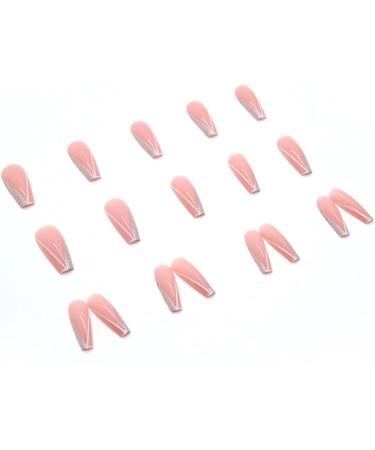 RUNRAYAY Pink French Fake Nails - Sequins Splicing Press On False Nails Kit for Women and Girls - Buy Online on GoSupps.com