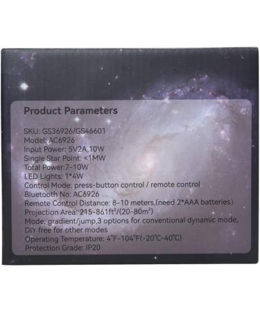 Cadrim Galaxy Projector with Bluetooth Speaker - Multicolor Starry Night Light with Remote Control and Timer - 90 Adjustable Projection Lamp for Bedroom, Party - Universe Nebula Stars - Black - Buy Online on GoSupps.com