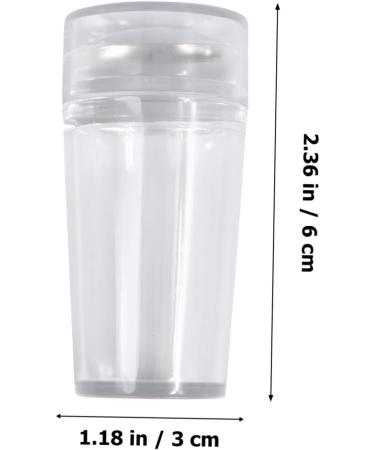 FRCOLOR 4 Fully Transparent Handle with Lid Silicone Seal Nails Kits Nail Art Stamper Manicure Rubber Stamp Decked Accessories Manicure Stamper Nail Kits Peg Board Plastic Child With Cover 6X3cm Transparent Color - Buy Online on GoSupps.com