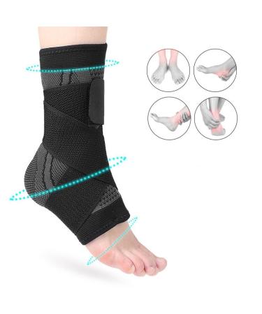 Adjustable Ankle Brace Sleeve - Athletic Support & Elastic Nylon Sportswear for Men | Shop Now - Buy Online on GoSupps.com