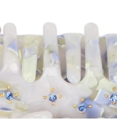HUSHUI Hair Claw Clips Non Slip Flower Claw Clips Elegant Flower Design Spring Claw Clip for Women and Girls Thin Thick Hair (Light Blue) - Buy Online on GoSupps.com