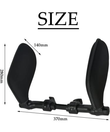 Premium Car Seat Headrest Pillow for Adults & Kids - Adjustable Neck Support for Travel - Black - Buy Online on GoSupps.com