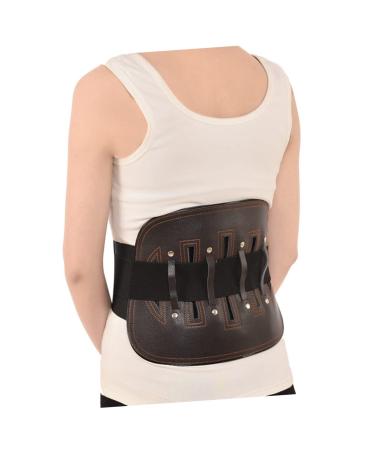 Adjustable Lower Back Support Brace for Men - Herniated Disc Protection & Waist Trainer Corset - Fajas Para Hombres - Comfortable Sweat Band 110X25X2cm Brown - Buy Online on GoSupps.com