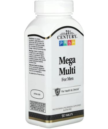 21st Century Mega Multi for Men Multivitamin & Multimineral 90 tablets Pack of 3 - Buy Online on GoSupps.com