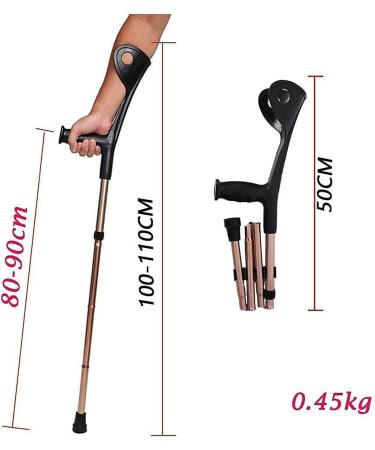Underarm Crutches Adjustable Telescopic Lightweight Arm Cuff Crutches Non Slip Help Rehabilitation Walking Canes Sticks Suitable for Adult and Adolescent Ergonomic Handles Comforta - Buy Online on GoSupps.com