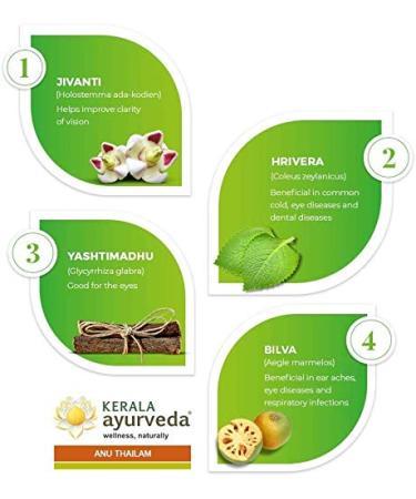Glamorous Hub Kerala Ayurveda Anu Thailam 10 ml - Authentic Ayurvedic Oil for Wellness | International Shipping Available - Buy Online on GoSupps.com