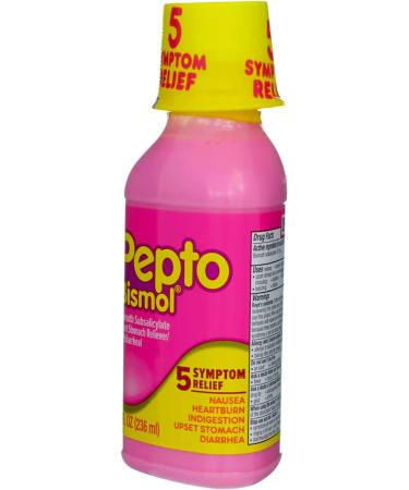 PEPTO-BISMOL Liquid 8 OZ - Fast Relief for Upset Stomach | Buy Online - Buy Online on GoSupps.com