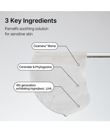 Parnell Cicamanu Cotton Clear Pads - Exfoliating & Soothing Biodegradable Acne Treatment with Centella Asiatica Ceramide LHA & PHA (90 Pads) - International Shipping Available - Buy Online on GoSupps.com