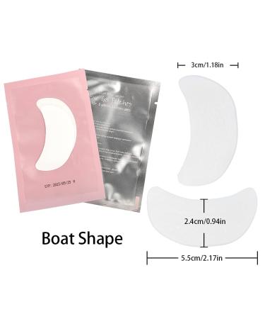 Lunamoon 50 Pairs Eyelash Extension Eye Pads - Boat Shape Pink Under Eye Pads for Superior Lash Application | International Shipping Available - Buy Online on GoSupps.com