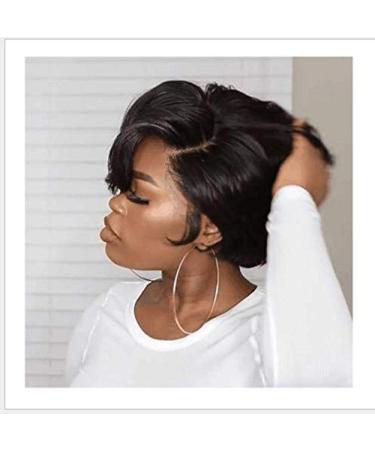 Buy BGHJUE Short Black Body Wave Wig with Closure - Brazilian Non-Remy Human Hair Extensions for Halloween - Buy Online on GoSupps.com
