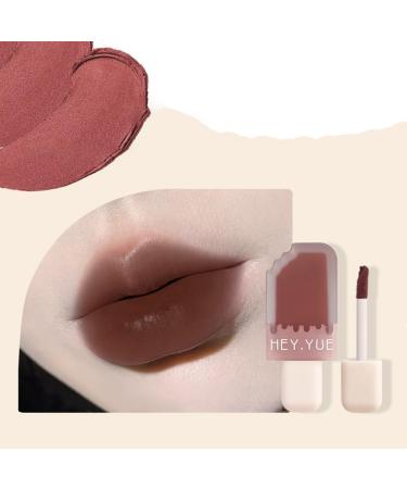 Biwwubik 6 lipgloss Velvet Satin Lipstick Lip Ice Cream Lip Glaze Waterproof Long Lasting Beauty Woman Lips - Buy Online on GoSupps.com