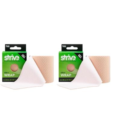 Ultra Athletic Tape | Sports Wrap for Wrist Hand Leg and More | 25 in x 60 in | Tan | Latex-Free (Pack of 2)
