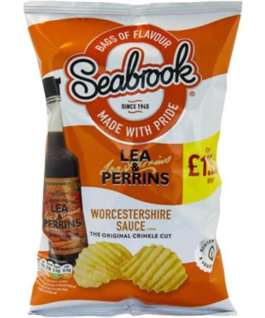Sea brook Lea & Perrins Crinkle Crisps Pm 1.25 | 18 Bags x 70g - Buy Online on GoSupps.com