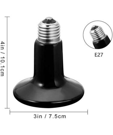 Liuer 2PCs Ceramic Heat Lamps for Reptiles | E27 Spotlight | Ideal for Turtles Lizards Snakes & Spiders (50W) - International Shipping - Buy Online on GoSupps.com