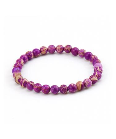 Saturey Mix Colors 6mm Natural Health Sea Sediment Imperial Stone Beads Bracelets Compatible With Women Energy Couples Bracelets Men Gift