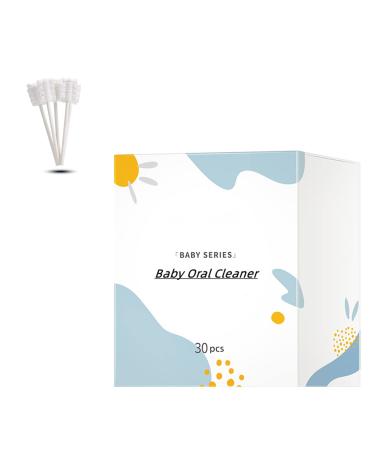 Zjchao 30 pieces baby gauze mouth cleaner disposable infant soft mouth cleaner baby mouth cleaner newborn baby toothbrush tongue washing gauze (for 0-3 years old)