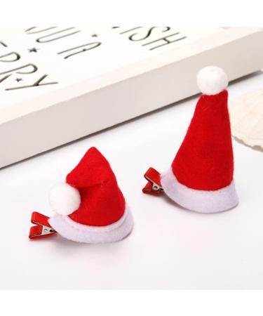 MinnowXY Christmas Hair Clip Hat Santa Hat Duckbill Clips Hat Hair Barrettes Holiday Hair Accessories - Buy Online on GoSupps.com