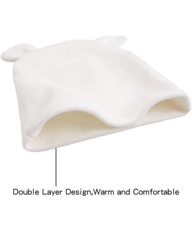 XIAOHAWANG Newborn Hospital Hat Preemie Boys Girls Beanie with Bear Ears - 0-12 Months (White/Black/Gray) - Buy Online on GoSupps.com