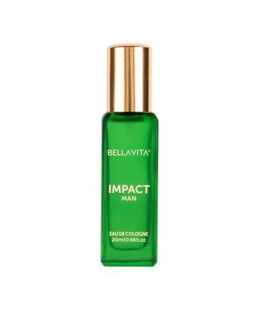 Be'llaVita Luxury IMPACT MAN Eau De Cologne Perfume with Mandarin Orange Patchouli Cedar | Woody EDC Fragrance Scent for Men 20 Ml