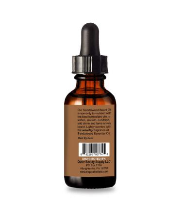 Sandalwood Beard Oil 2fl oz - Nourish & Tame Your Beard with Woodsy Scent | Perfect for Men s Grooming - Buy Online on GoSupps.com