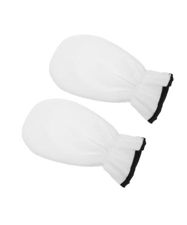Ipetboom Wax Work Gloves 1 Pair Wax Essential Oil Gloves Paraffin Wax Mittens Paraffin Wax Gloves Essential Oil Gel Gloves Work Gloves Hand Spa Gloves Skin Care White Flannel Boots