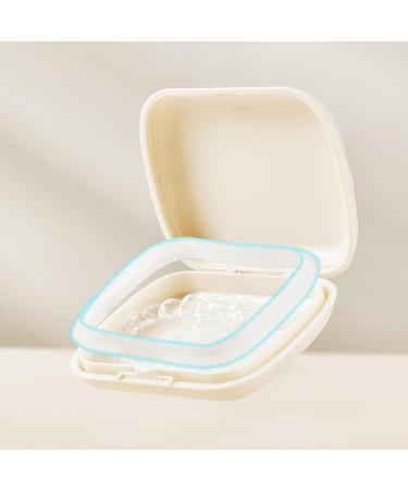 Buy Slim Storage Case for Orthodontic Braces & Dentures - 1/2 Pieces with Removal Tool | Transparent & Milky White - Buy Online on GoSupps.com