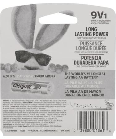 Energizer 522BP 9V Alkaline Battery - 12 Pack | Long-Lasting Power for All Devices | International Shipping Available - Buy Online on GoSupps.com