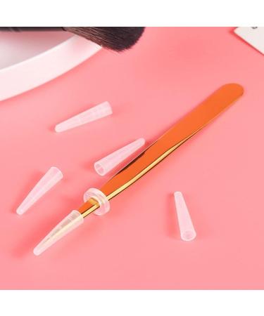 Lurrose 50pcs Silicone Tweezer Covers - Transparent Point Protectors for Grafting Eyelashes Tips - Buy Online on GoSupps.com