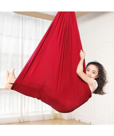 Stretchy Sensory Full Body Socks & Yoga Towel for Autism | Red 280x150cm | Stress Reduction Accessories - Buy Online on GoSupps.com
