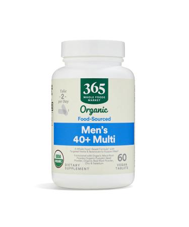 365 by Whole Foods Market Vitamin Multi Mens Food Cultured 40 Plus 60 Count 60 Count (Pack of 1)